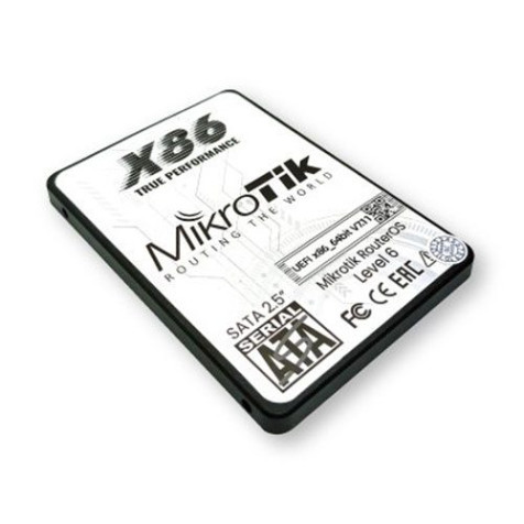 MikroTik 2.5in SATA 32GB SSD UEFI x86 RouterOS 64bit License (Pre-Install) Level 6